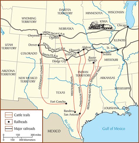 The Kansas,. . What were some of the main railroads that went through oklahoma